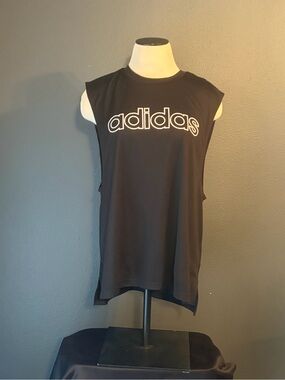 Adidas Men’s Black Logo Muscle Tank Sz XL